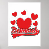 Love Denmark  style logo Poster (Voorkant)