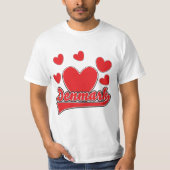 Love Denmark  style logo T-shirt (Voorkant)