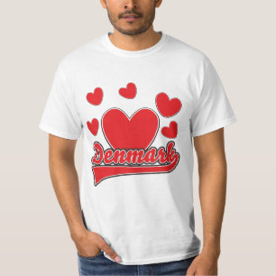 Love Denmark  style logo T-shirt