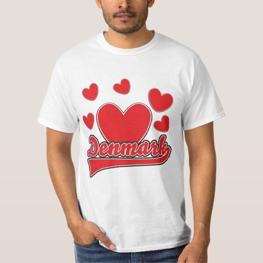 Love Denmark  style logo T-shirt (Voorkant)