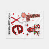 Love Dental Christmas Reindeer Dental Squad Xmas D Fleece Deken (Voorkant (Horizontaal))