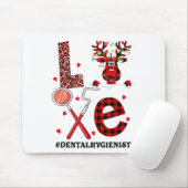 Love Dental Christmas Reindeer Dental Squad Xmas D Muismat (Met muis)