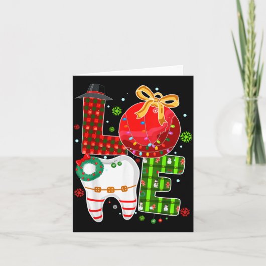 Love Dental Life Bauble Tooth Dentist Fall Christm Kaart (Voorkant)