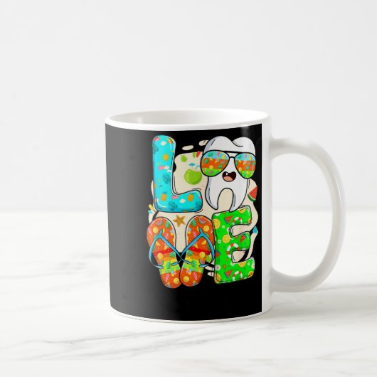 Love Dental Life Cute Tooth Flip Flops Summer Dent Koffiemok (Rechts)