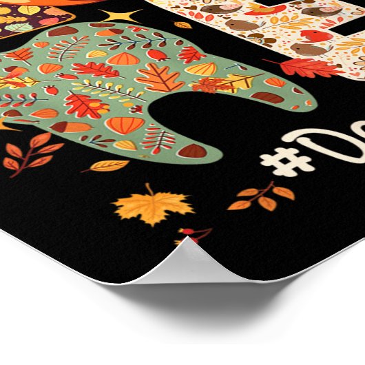 Love Dental Life Pumpkin Tooth Dentist Fall Thanks Poster (Hoek)