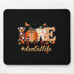 Love Dental Life Pumpkin Tooth Dentist Herfst Beda Muismat