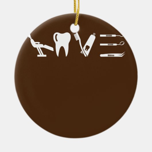 Love Dental Surgery Dentist Dental Assistant Keramisch Ornament (Voorkant)