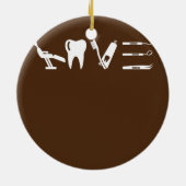 Love Dental Surgery Dentist Dental Assistant Keramisch Ornament (Achterkant)
