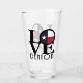 LOVE denton Texas Glas (Voorkant)