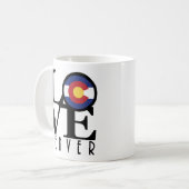 LOVE Denver Colorado 11oz Koffiemok (Voorkant links)