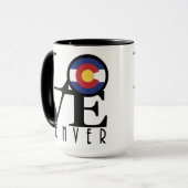 LOVE Denver Colorado 15oz Mok (Voorkant links)