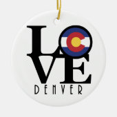 LOVE Denver Colorado Keramisch Ornament (Voorkant)