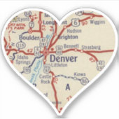 Love Denver  Map Sticker (Voorkant)