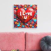 Love design Canvas Print (Insitu (Woonkamer))