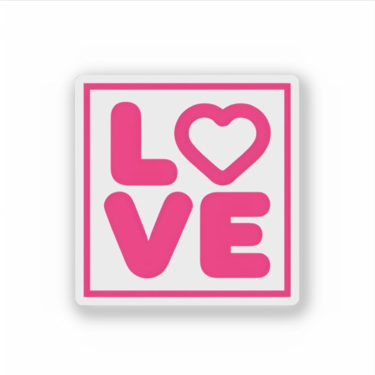 Love Design Sticker (Voorkant)