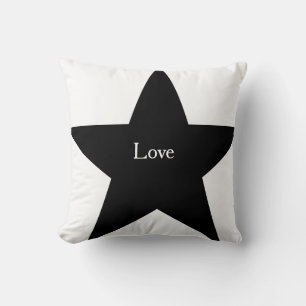 Love Design zwart & ster Trow Kussen Kussens