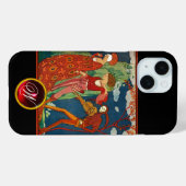 LOVE, DESIRE EN DOOD RED GEM STONE MONOGRAM Case-Mate iPhone CASE (Achterkant (horizontaal))