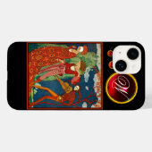 LOVE, DESIRE EN DOOD RED GEM STONE MONOGRAM Case-Mate iPhone CASE (Achterkant (horizontaal))