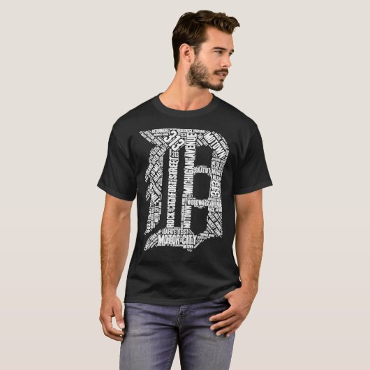 Love Detroit&quot;D&quot; met Street Names D Out T-shirt (Voorkant volledig)