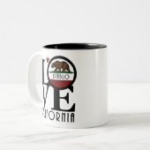 LOVE Diablo California 11oz Tweekleurige Koffiemok (Voorkant links)