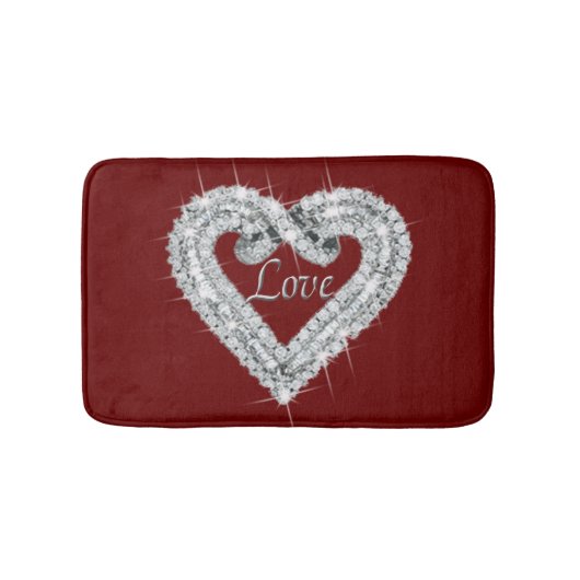 Love Diamond Heart Bath Mat (Voorkant)