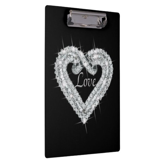 Love Diamond Heart Clipboard Klembord (Rechts)