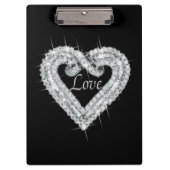 Love Diamond Heart Clipboard Klembord (Voorkant)