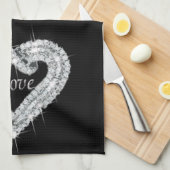 Love Diamond Heart Kitchen Towel Theedoek (Quarter Fold)