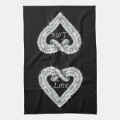 Love Diamond Heart Kitchen Towel Theedoek (Verticaal)