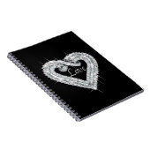 Love Diamond Heart Spiral Notitieboek (Rechterzijde)