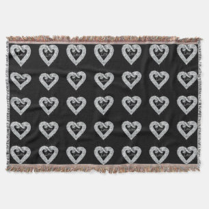 Love Diamond Heart Throw Blanket Deken