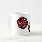 love dice koffiemok (Voorkant links)