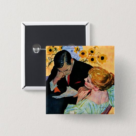 Love Dies langzaam Vierkante Button 5,1 Cm (Voorkant /achterkant)