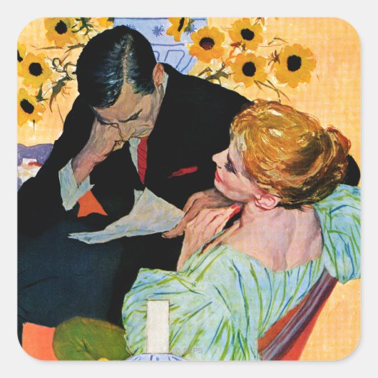 Love Dies langzaam Vierkante Sticker (Voorkant)