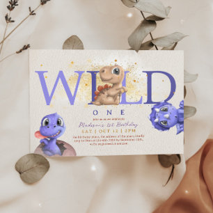 Love Dino Simple Funny Baby First Birthday Kaart