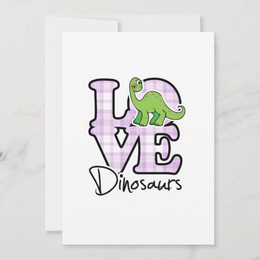 Love Dinosaurs Kaart (Achterkant)