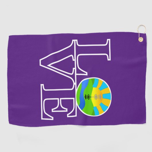 Love Disk Golf Basket Golf Towel Golfhanddoek (Horizontaal)
