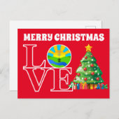 Love Disk Golf-kerstkaart Feestdagenkaart (Voorkant / Achterkant)