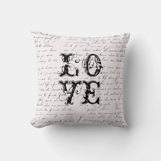  Love Distressed Pillow Kussen (Voorkant)