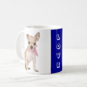 Love Diva Chihuahua Puppy Dog Coffee Mok (Voorkant links)
