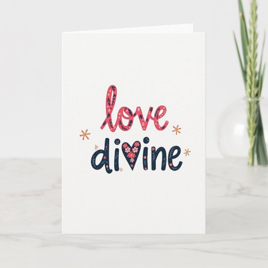 Love Divine Floral Art Card Kaart (Voorkant)