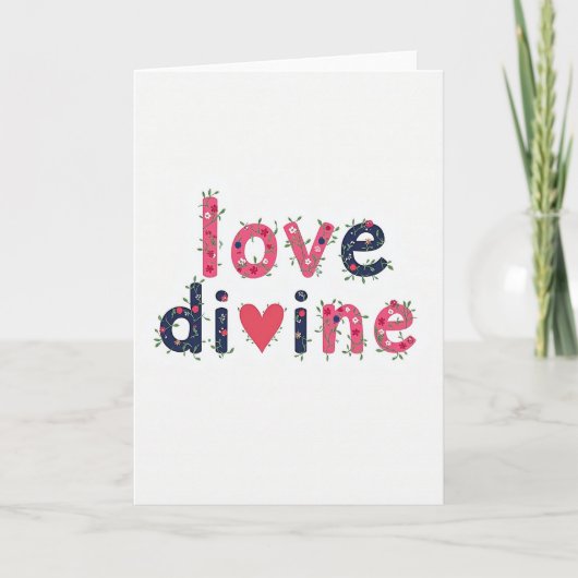 Love Divine Ornamental Card Kaart (Voorkant)