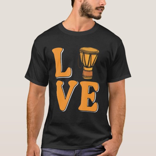 Love Djembe Drum T-shirt (Voorkant)