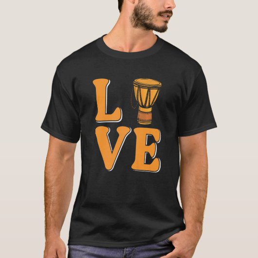 Love Djembe Drum T-shirt (Voorkant)