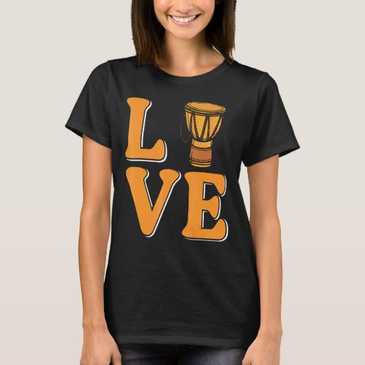 Love Djembe Drum T-shirt (Voorkant)