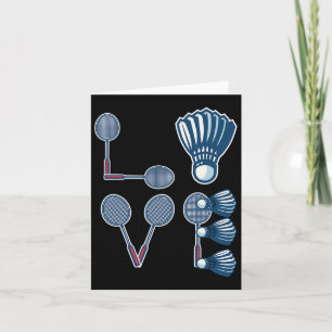 Love Dminton Shirt Dminton Lover Dminton Player Gi Kaart