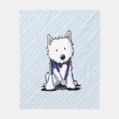 Love Doctor Westie Dotted Throw Blanket Fleece Deken (Voorkant)