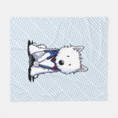 Love Doctor Westie Dotted Throw Blanket Fleece Deken (Voorkant (Horizontaal))