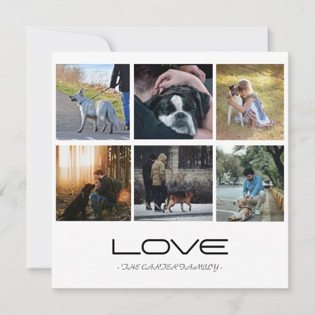 Love Dog Family Portrait Collage Design (Voorkant)