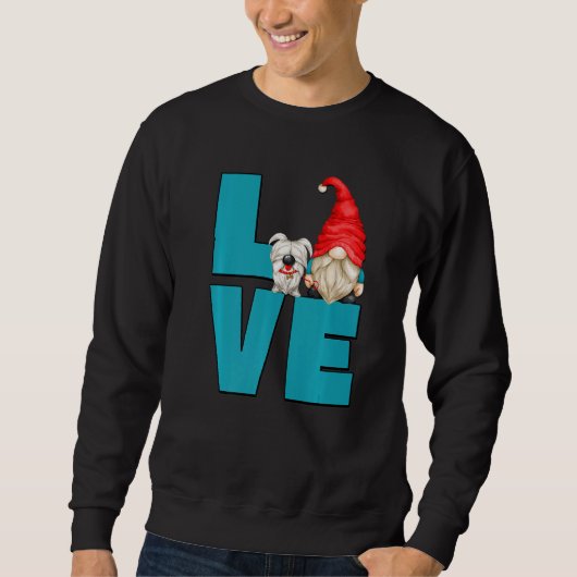 Love Dog Grandpa Gnome Graphic For Men And Crazy D Trui (Voorkant)